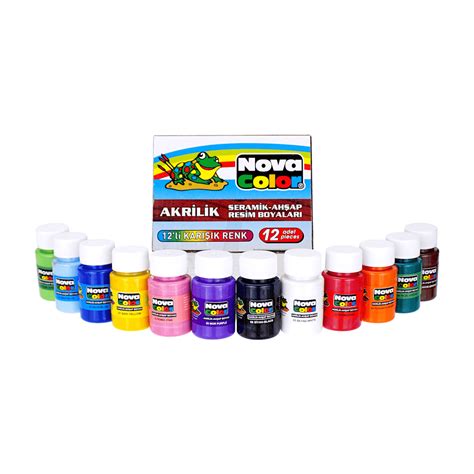 Nova Color Acrylic Paint Set of 12 x 30 ml Bottles – Bayan eShop