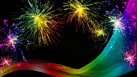 Rainbow Fireworks Celebration Colorful Abstract Image With High Resolution Hd Wallpaper ...