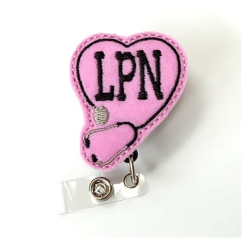 LPN Nurse Badge Clips Cute Badge Reels Stethoscope - Etsy