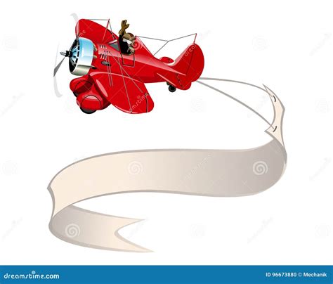 Cartoon Airplane With Banner | CartoonDealer.com #19495833