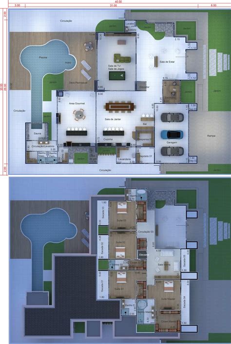 Proyecto de mansión neoclásica - Planos de Casas, Modelos de Casas e Mansiones e Fachadas de ...