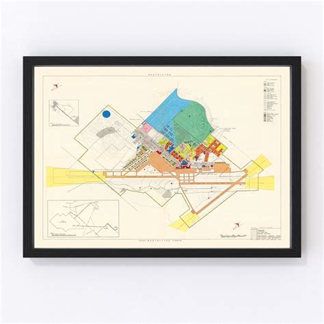 Travis Air Force Base Map 1951 Old Map of Travis Air Force Base Art ...