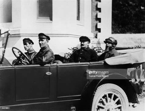 Russian Commissar for War, Leon Trotsky and his wife leaving for a... News Photo - Getty Images