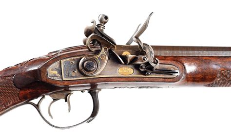 Lot Detail - (A) FINE GERMAN FLINTLOCK DOUBLE BARREL SHOTGUN.