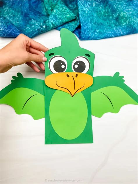 Dinosaur Puppet Craft For Kids [Free Template]