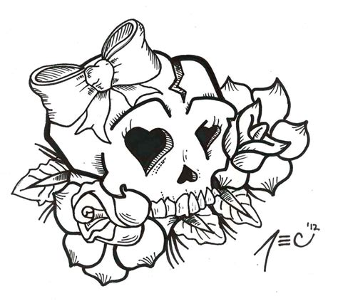 Skull And Rose Coloring Pages at GetColorings.com | Free printable colorings pages to print and ...