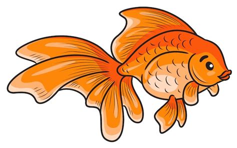 Premium Vector | Goldfish cute cartoon