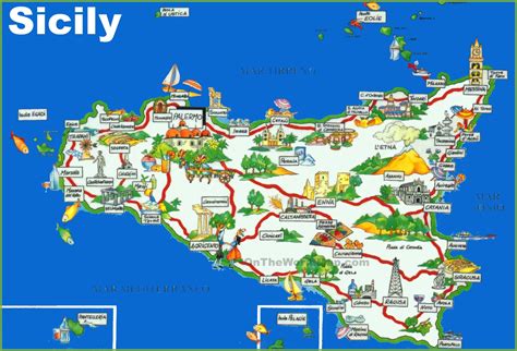 Sicily tourist map