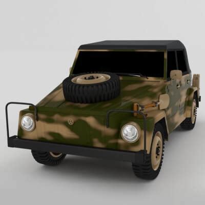 VW Type 181 Army - 3D Model by dragosburian