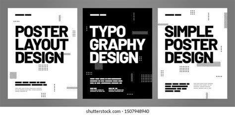 Simple Template Design Typography Poster Flyer Stock Vector (Royalty ...