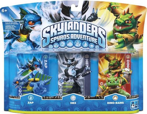 Skylanders Spyros Adventure Zap, Hex Dino-Rang Figure 3-Pack Activision ...