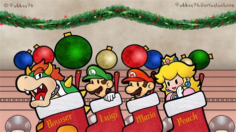 luigi bowser luigi mario princess peach on christmas festival hd games Wallpapers | HD ...