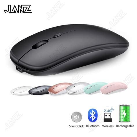 Wireless Mouse Bluetooth Mouse 2.4GHz Wireless Optical Rechargeable Wireless Mice Ultra-Thin ...