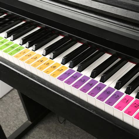 4PCS 88 Keys Piano Keyboard Sound Name Stickers Piano Keyboard 61Keys ...