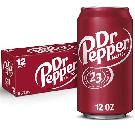 Dr Pepper Soda, 12 fl oz cans, 12 pack Regular 12 Fl Oz (Pack of 12 ...