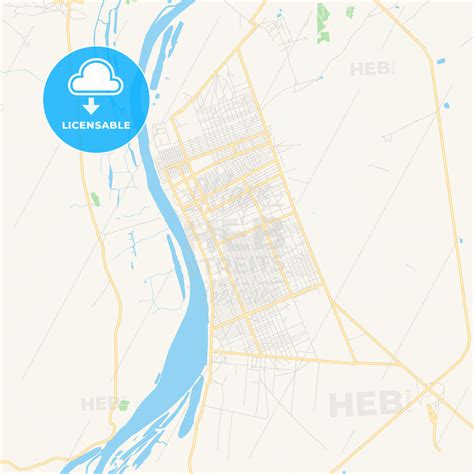 Printable street map of Malakal, South Sudan - HEBSTREITS