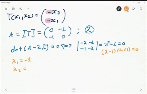 SOLVED:Find the standard matrix A for the given linear operator, and determine whether that ...