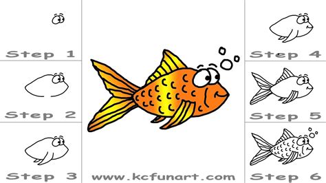 1-How To Draw A Cartoon Goldfish - YouTube