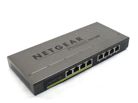 Netgear GS108P ProSafe 8-port 10/100/1000 Gigabit Switch with 4-port ...