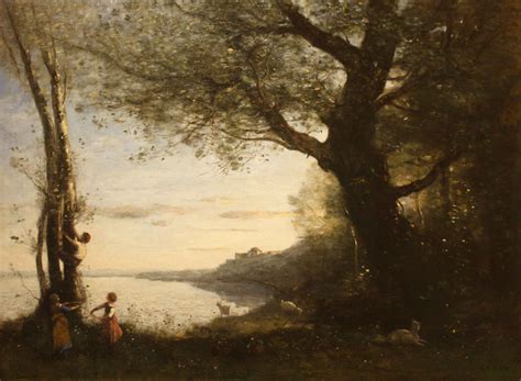 Paintings by Jean-Baptiste-Camille Corot - The Little Bird Nesters | Paesaggi, Arte, Natura