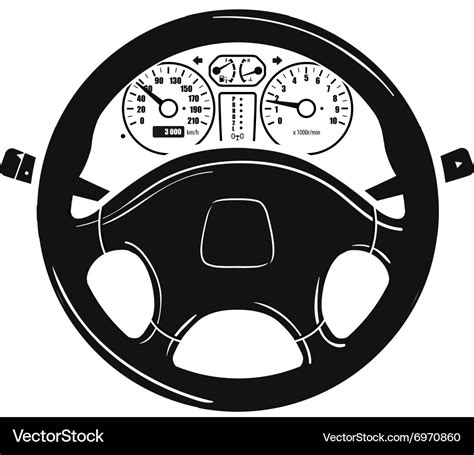 Car steering wheel logo design template Royalty Free Vector