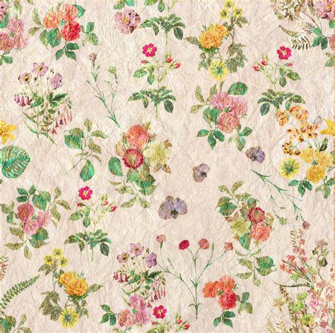 Vintage Flowers Wallpaper Pattern Free Stock Photo - Public Domain Pictures