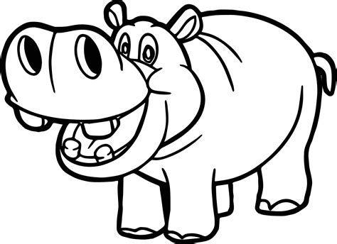 Baby Hippo Coloring Coloring Pages