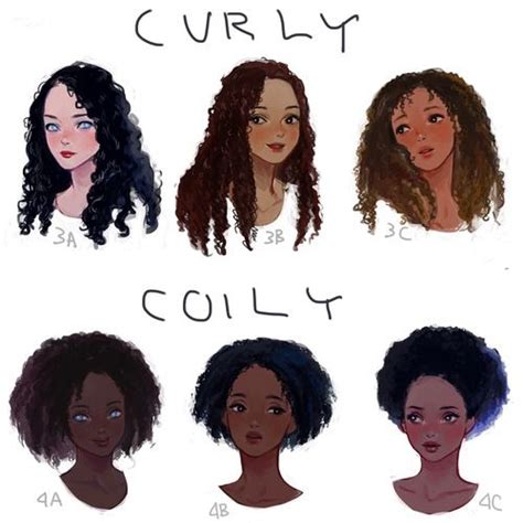 Curly Vs. Coily \\Texture differences// I ♡ this art, so cute ^^ | Hair art, How to draw hair ...