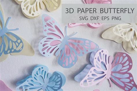 3D Butterfly SVG - Free SVG Cut Files