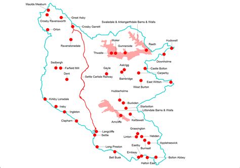 Map Of Yorkshire Dales Villages