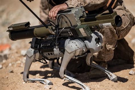 U.S. Marines Test Robot Dog Armed With A Rocket Launcher