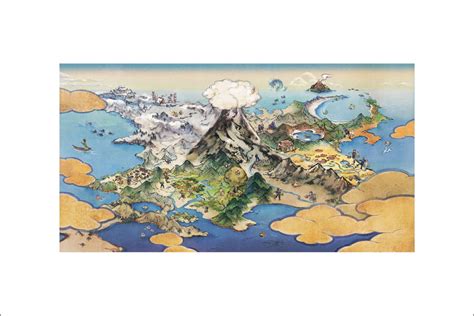 Pokemon Hisui Region Map Gift Home Decor Ready to Hang - Etsy