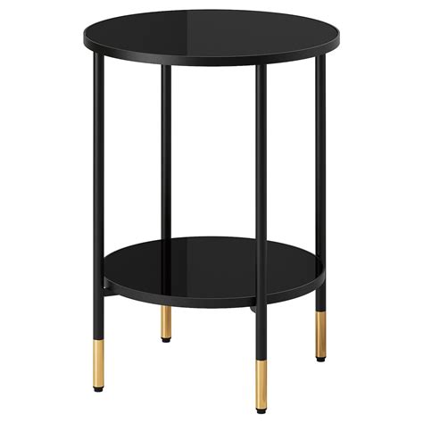 ÄSPERÖD Side table - black/glass black - IKEA | サイドテーブル, インテリア 家具, ガラスパネル