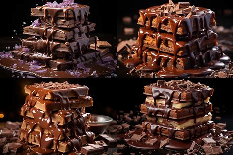 Chocolate Bar with Melting Chocolate Graphic by klakonstudio · Creative Fabrica