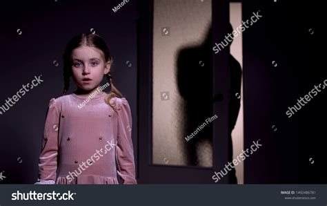 Scared Girl Alone Darkness Terrible Man Stock Photo 1492486781 | Shutterstock