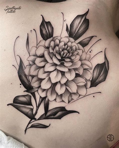 Zinnia | Tattoos, Shoulder tattoos for women, Dahlia flower tattoos