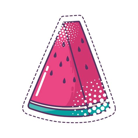 watermelon pop art element sticker icon isolated design 1831536 Vector Art at Vecteezy