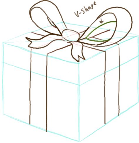 How to Draw a Wrapped Gift or Present with Ribbon and Bow – How to Draw ...