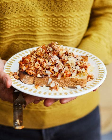 Sausage spaghetti hoops on toast recipe | delicious. magazine