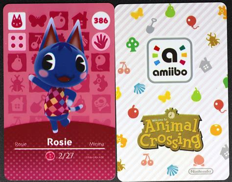 Rosie #386 Animal Crossing Amiibo Card – Villager Cards