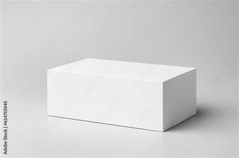 White box mockup on white background. Generative AI Stock Illustration | Adobe Stock