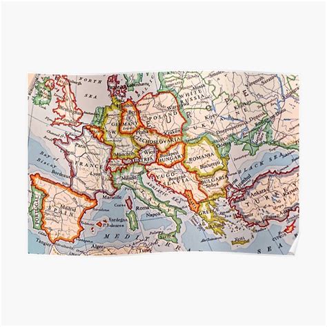 "map of Europe" Poster for Sale by Dator | Redbubble