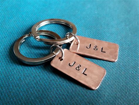 Couples Keychain Set Personalized Couples Gift Boyfriend - Etsy