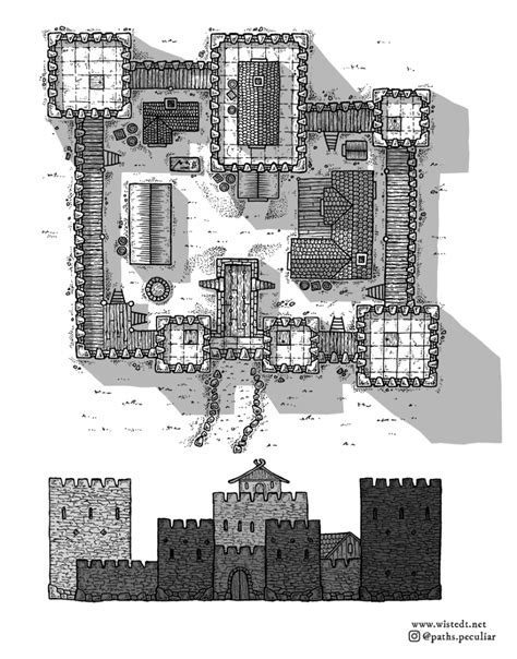 Tutorial: how to draw a fantasy castle map - Paths Peculiar