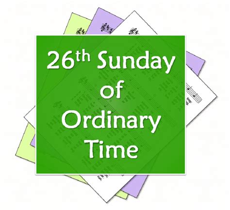 LiturgyTools.net: Hymns for the 26th Sunday of Ordinary Time, Year A (1 October 2022) - Catholic ...