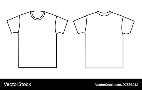 Blank t-shirt template front and back Royalty Free Vector