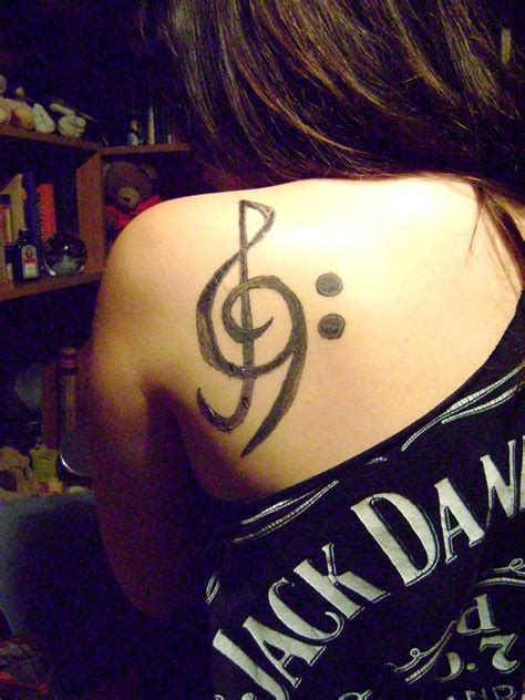 Treble-Bass clef tattoo by worthgoingtohellfor on DeviantArt