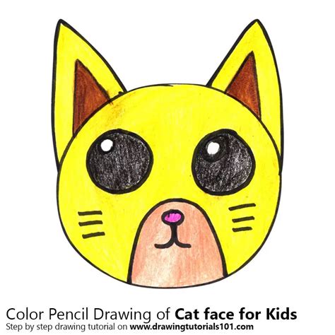 How to Draw a Cat Face for Kids (Animal Faces for Kids) Step by Step ...