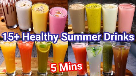 15+ Healthy Refreshing Summer Drinks Recipes in 5 Mins | Cooling Summer Beverages in Minutes ...