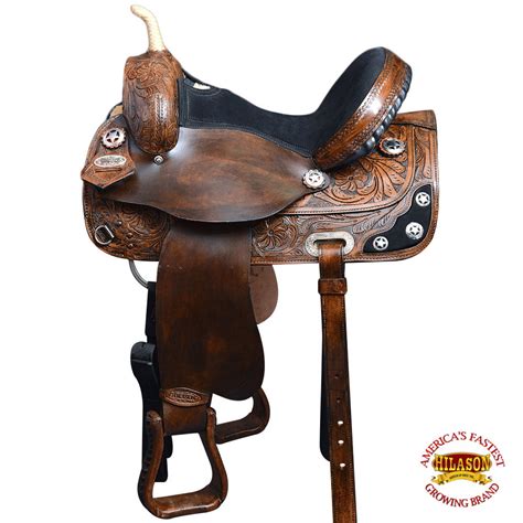 Western Horse Saddle American Leather Treeless Trail Barrel Hilason - Walmart.com - Walmart.com